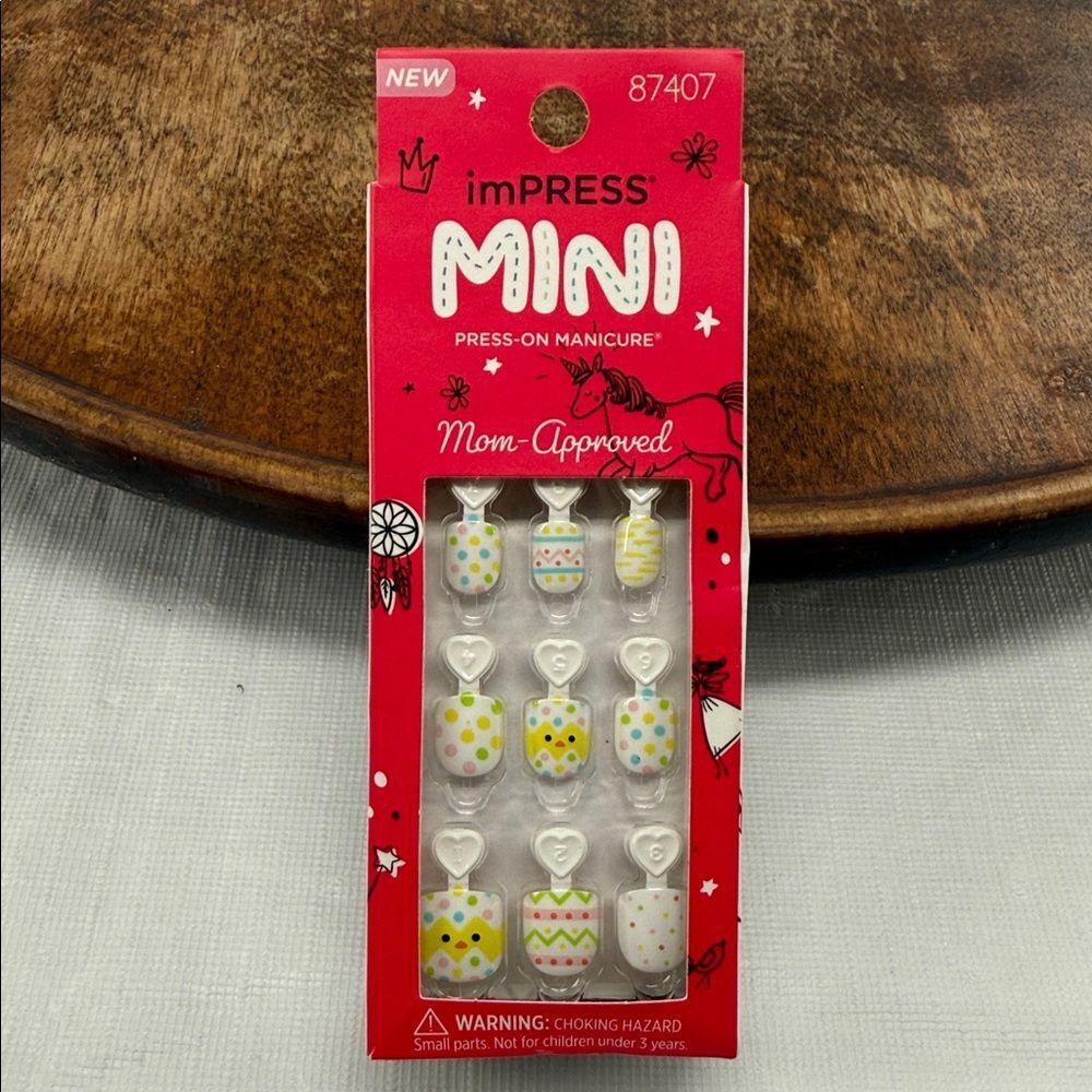 imPRESS Mini Press-On Manicure Colorful Patterns Girls 87407 Mom-Approved Easter